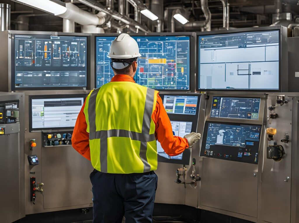 WWTP operator in control room